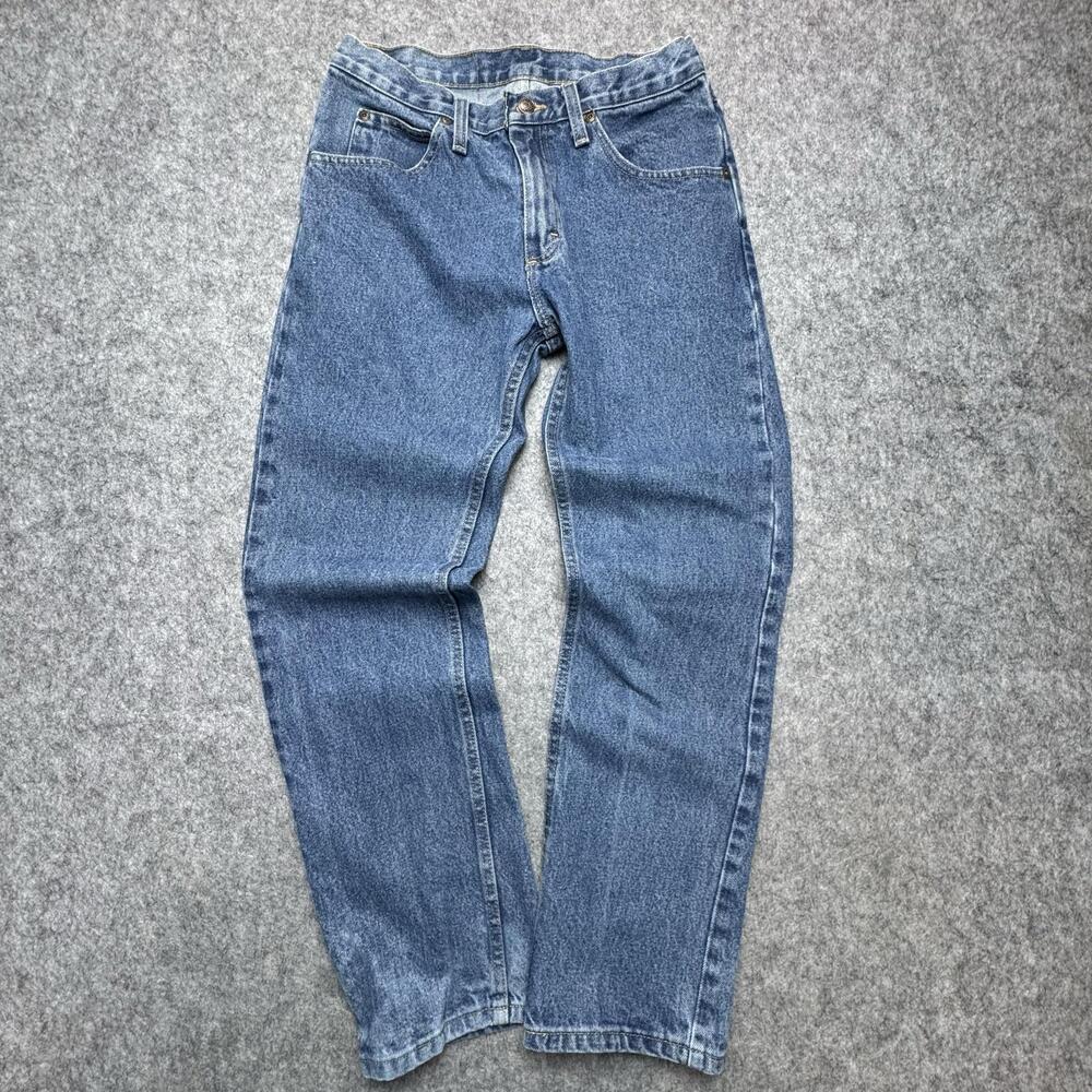 Wrangler Jeans Mens 30x30 Blue Regular Fit Straight Leg Premium Quality Denim